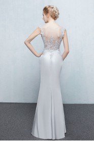 Trumpet / Mermaid Scoop Floor-length Prom / Evening Dress