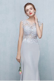 Trumpet / Mermaid Scoop Floor-length Prom / Evening Dress