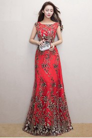 Sheath / Column Scoop Prom / Evening Dress