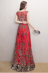 Sheath / Column Scoop Prom / Evening Dress