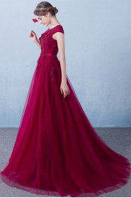 A-line Bateau Prom / Evening Dress