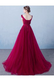 A-line Bateau Prom / Evening Dress