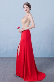 Trumpet / Mermaid V-neck Prom / Evening Dress