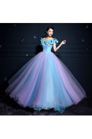 Ball Gown Off-the-shoulder Evening / Prom Dress with Flower(s)