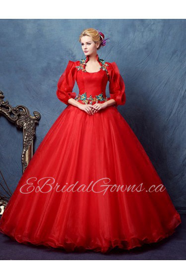 Ball Gown High Neck Evening / Prom Dress with Beading