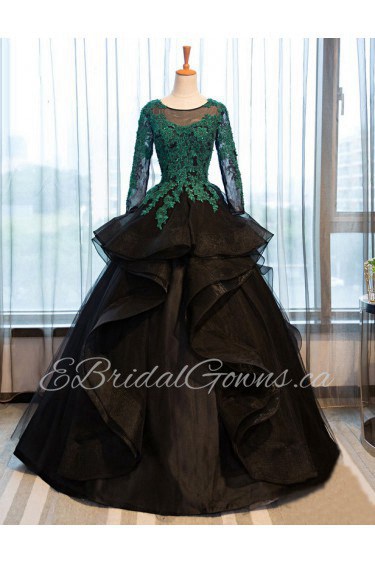 Ball Gown Scoop Evening / Prom Dress with Embroidery