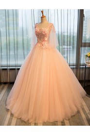 Ball Gown Scoop Evening / Prom Dress with Embroidery