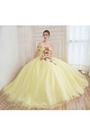 Ball Gown Off-the-shoulder Quinceanera Dress with Flower(s)