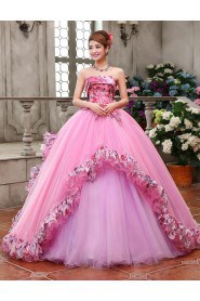 Ball Gown Off-the-shoulder Evening / Prom Dress with Flower(s)