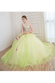 A-line Scoop Evening / Prom Dress with Flower(s)