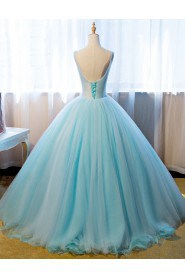 Ball Gown Scoop Evening / Prom Dress with Flower(s)