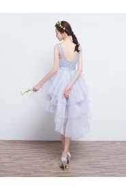 A-line Scoop Lace Evening / Prom Dress with Embroidery