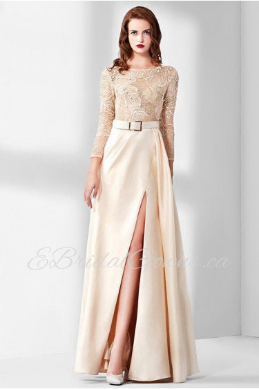 Sheath / Column Bateau Evening / Prom Dress with Beading