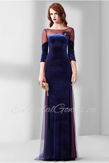 Sheath / Column Bateau Evening / Prom Dress