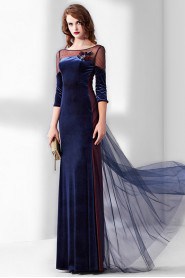 Sheath / Column Bateau Evening / Prom Dress