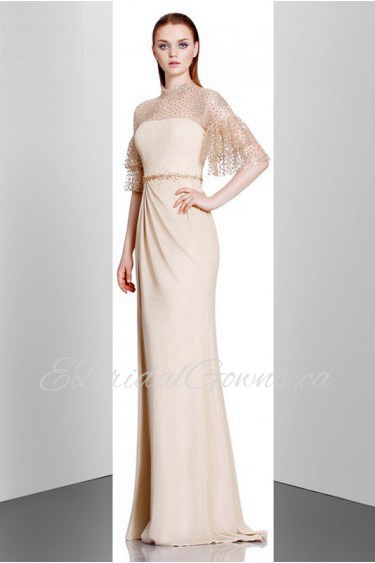 Trumpet / Mermaid High Neck Evening / Prom Dress with Beading