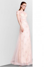 Sheath / Column Bateau Evening / Prom Dress with Beading