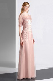 Sheath / Column Scoop Evening / Prom Dress with Beading