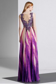 Sheath / Column V-neck Evening / Prom Dress with Embroidery