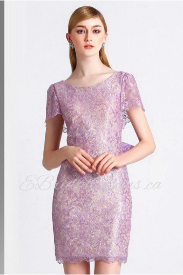 Sheath / Column Scoop Evening / Prom Dress with Beading