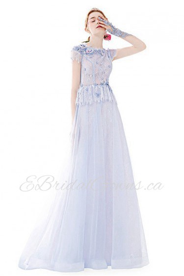 Sheath / Column Scoop Evening / Prom Dress with Beading