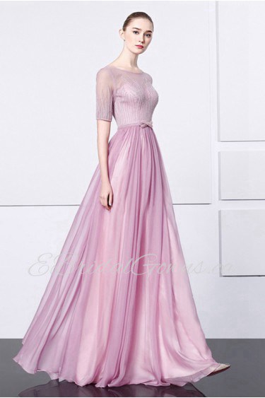 Sheath / Column Scoop Evening / Prom Dress