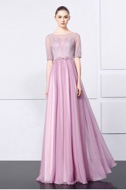 Sheath / Column Scoop Evening / Prom Dress