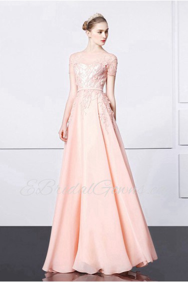 Sheath / Column Scoop Evening / Prom Dress with Beading