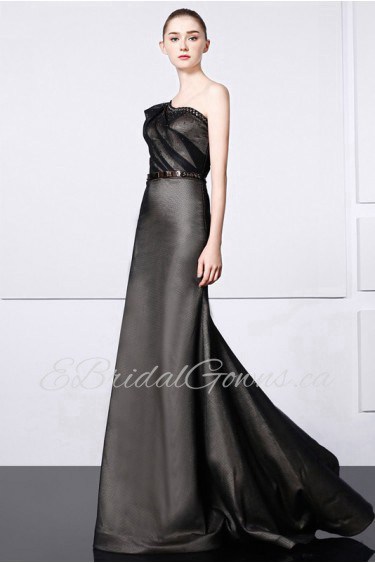 Trumpet / Mermaid One Shoulder Evening / Prom Dress with Rhinestone