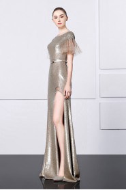 Sheath / Column Scoop Evening / Prom Dress with Beading