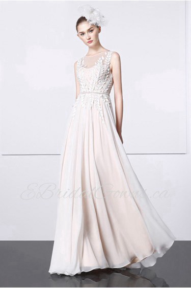 Sheath / Column Scoop Evening / Prom Dress with Rhinestone