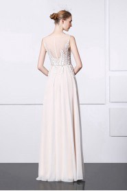 Sheath / Column Scoop Evening / Prom Dress with Rhinestone