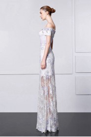 Sheath / Column Off-the-shoulder Evening / Prom Dress with Embroidery