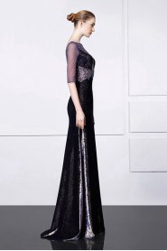 Sheath / Column Off-the-shoulder Evening / Prom Dress with Rhinestone