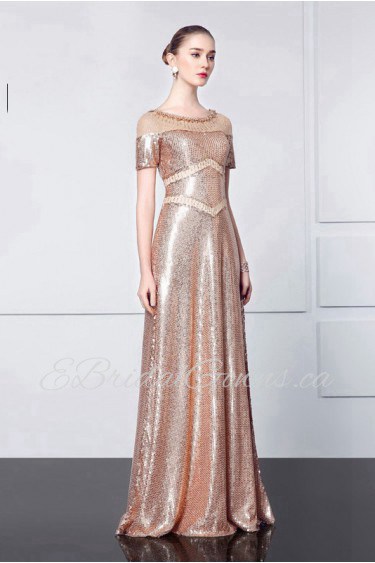 Sheath / Column Scoop Evening / Prom Dress with Rhinestone