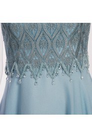 Sheath / Column Scoop Evening / Prom Dress with Beading