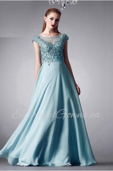 Sheath / Column Scoop Evening / Prom Dress with Beading