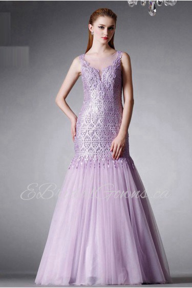 Ball Gown V-neck Evening / Prom Dress with Beading