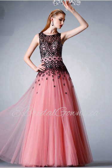 Sheath / Column Scoop Evening / Prom Dress with Rhinestone