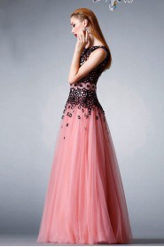 Sheath / Column Scoop Evening / Prom Dress with Rhinestone