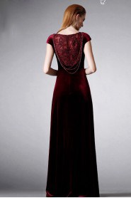 Sheath / Column Scoop Evening / Prom Dress with Beading