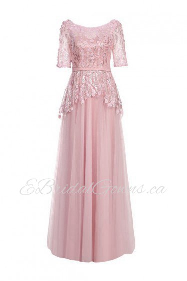 Sheath / Column Scoop Evening / Prom Dress with Beading