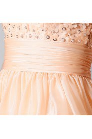 Sheath / Column Scoop Evening / Prom Dress with Flower(s)