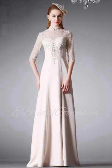 Sheath / Column High Neck Evening / Prom Dress