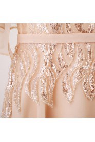 Sheath / Column Scoop Evening / Prom Dress with Rhinestone