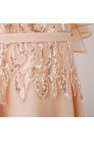 Sheath / Column Scoop Evening / Prom Dress with Rhinestone