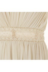 Sheath / Column Scoop Evening / Prom Dress with Beading