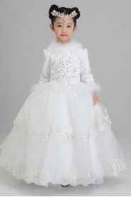 Long Sleeve Flower Girl Dress