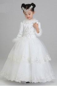 Long Sleeve Flower Girl Dress