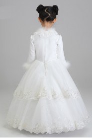 Long Sleeve Flower Girl Dress